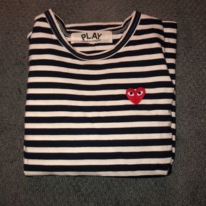 Commes Des Garçons striped long sleeve tee